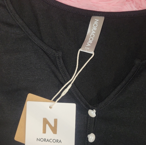 NWT Noracora black v-neck tank dress - Picture 6 of 7